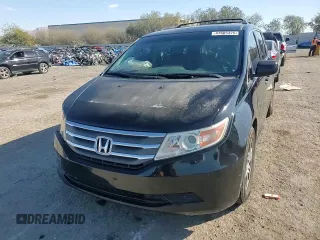 2012 Honda Odyssey EX-L with VIN 5FNRL5H64CB052869, listed as a Copart auction lot 47685375 with 168,449 mi miles and Salvage Title. Bid and sale history available at DreamBid. Image 14.