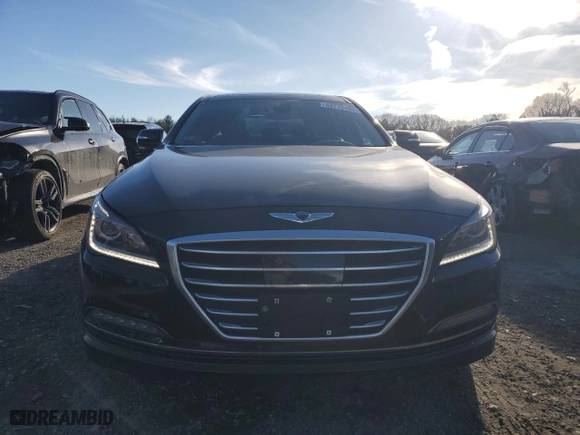 2017 Genesis G80 3.8L with VIN KMHGN4JE4HU199054, listed as a Copart auction lot 42775495 with 99,071 mi miles and Salvage Title. Bid and sale history available at carsss.com. Image 5.