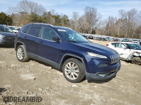 2014 Jeep Cherokee Limited with VIN 1C4PJLDB3EW172746, listed as a Copart auction lot 43509725 with 262,129 mi miles and Clean Title. Bid and sale history available at DreamBid. Image 4.