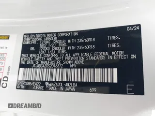 2025 Lexus NX 250 z VIN JTJADCAZ0S2016372, wystawiony jako IAAI lot #42254626 z przebiegiem 7 339 mil mil oraz . Historia ofert i sprzedaży dostępna na DreamBid. Obrazek 9.