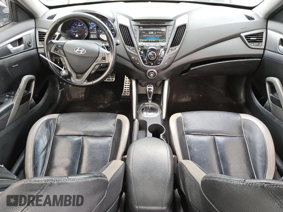2014 Hyundai Veloster Turbo with VIN KMHTC6AE0EU211034, listed as a Copart auction lot 49711635 with 126,394 mi miles and Clean title. Bid and sale history available at DreamBid. Image 8.