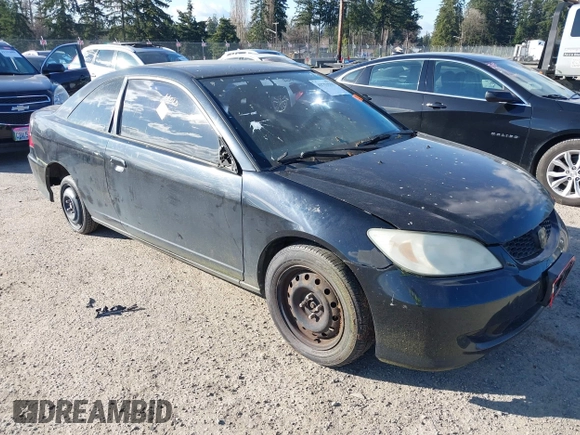 2005 Honda Civic Cpe LX with VIN 1HGEM22545L074544, listed as a IAAI auction lot 41753533 with 1 mi miles. Bid and sale history available at carsss.com. Image 1.