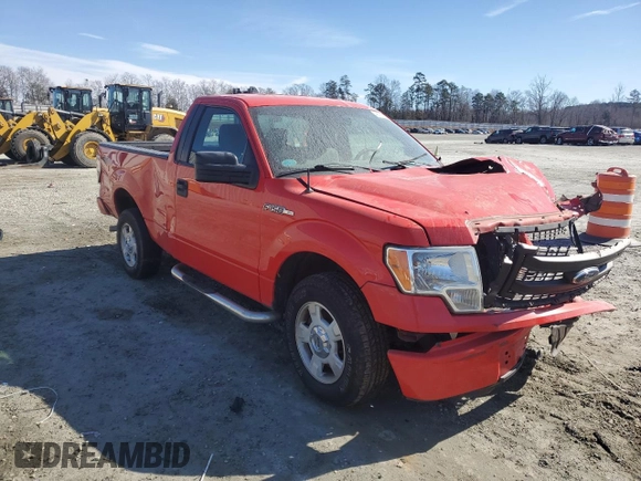 2014 Ford F-150 XL with VIN 1FTMF1CM6EFB93294, listed as a Copart auction lot 46037925 with 0 mi miles and Salvage Title. Bid and sale history available at carsss.com. Image 4.