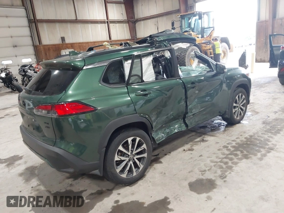 2022 Toyota Corolla Cross XLE with VIN 7MUDAABG9NV043308, listed as a IAAI auction lot 42467615 with 45,502 mi miles and . Bid and sale history available at DreamBid. Image 4.