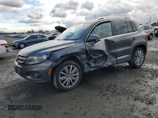 2013 Volkswagen Tiguan SE with VIN WVGAV3AX2DW607051, listed as a Copart auction lot 44391625 with 61,220 mi miles and Salvage title. Bid and sale history available at DreamBid. Image 1.