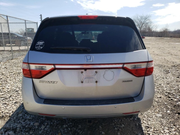 2012 Honda Odyssey Touring with VIN 5FNRL5H96CB083566, listed as a Copart auction lot 49414695 with 210,383 mi miles and Salvage Title. Bid and sale history available at carsss.com. Image 6.