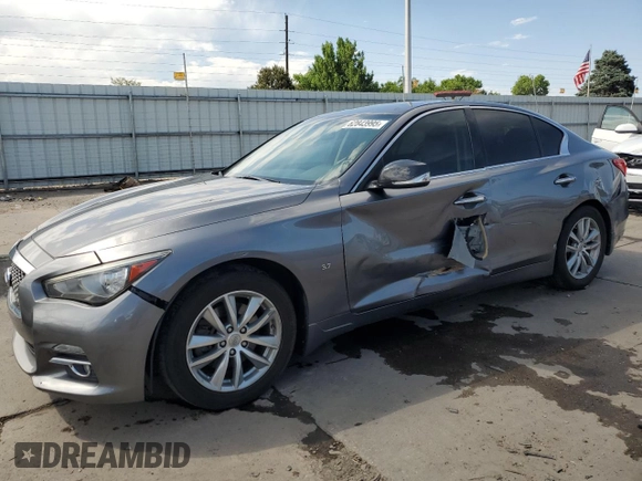 2015 Infiniti Q50 Premium z VIN JN1BV7AR2FM395478, wystawiony jako Copart lot #62843995 z przebiegiem 137 945 mil mil oraz Szkoda całkowita • Salvage title. Historia ofert i sprzedaży dostępna na DreamBid. Obrazek 1.