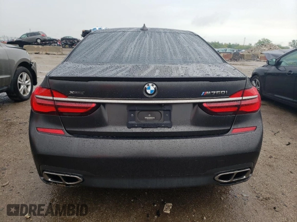 2018 BMW 7 Series M760i xDrive with VIN WBA7H6C5XJG614982, listed as a Copart auction lot 67186313 with 0 mi miles. Bid and sale history available at carsss.com. Image 6.