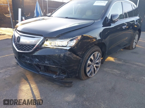 2014 Acura MDX Tech Pkg with VIN 5FRYD3H49EB018603, listed as a IAAI auction lot 41838016 with 203,609 mi miles. Bid and sale history available at carsss.com. Image 6.