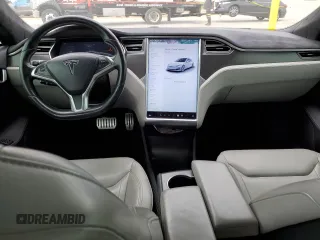 2015 Tesla Model S 85D with VIN 5YJSA1H42FF089907, listed as a Copart auction lot 53964335 with 70,386 mi miles and Salvage Title. Bid and sale history available at carsss.com. Image 8.
