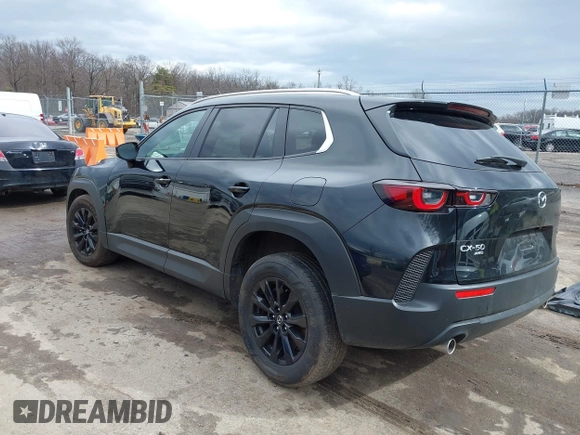 2025 Mazda CX-50 S Preferred with VIN 7MMVABBMXSN312752, listed as a IAAI auction lot 41747195 with 3,159 mi miles and . Bid and sale history available at carsss.com. Image 3.