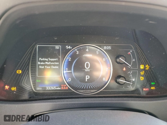 2022 Lexus UX with VIN JTHX3JBH1N2051189, listed as a Copart auction lot 49733245 with 33,265 mi miles and Salvage Title. Bid and sale history available at carsss.com. Image 9.