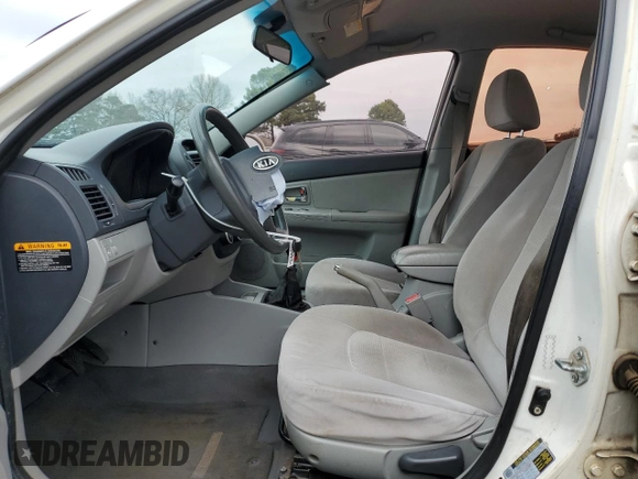 2008 Kia Spectra EX with VIN KNAFE121885516142, listed as a Copart auction lot 47622295 with 184,822 mi miles and Salvage Title. Bid and sale history available at DreamBid. Image 7.
