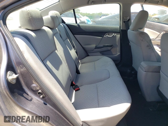 2015 Honda Civic Sedan LX with VIN 19XFB2F58FE017695, listed as a Copart auction lot 53113215 with 46,725 mi miles and Salvage Title. Bid and sale history available at carsss.com. Image 10.
