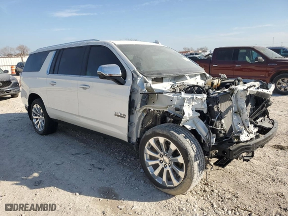 2023 Chevrolet Suburban Premier with VIN 1GNSCFKD2PR106790, listed as a Copart auction lot 46873635 with 31,972 mi miles and Salvage Title. Bid and sale history available at carsss.com. Image 4.
