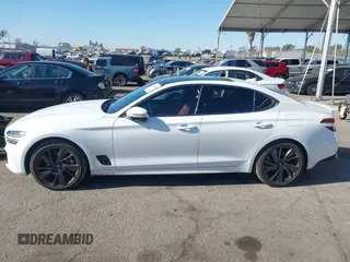 2023 Genesis G70 2.0T with VIN KMTG34TAXPU112861, listed as a IAAI auction lot 41320749 with 33,824 mi miles. Bid and sale history available at carsss.com. Image 14.