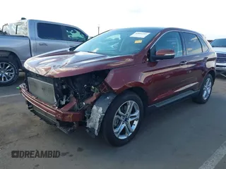 2015 Ford Edge Titanium with VIN 2FMTK4K8XFBB08680, listed as a IAAI auction lot 42066393 with 106,287 mi miles. Bid and sale history available at carsss.com. Image 18.
