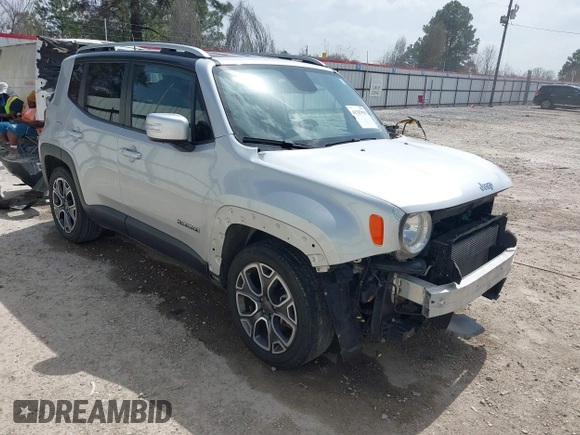 2016 Jeep Renegade Limited z VIN ZACCJADT1GPC66510, wystawiony jako IAAI lot #41787935 z przebiegiem 133 089 mil mil oraz . Historia ofert i sprzedaży dostępna na DreamBid. Obrazek 1.