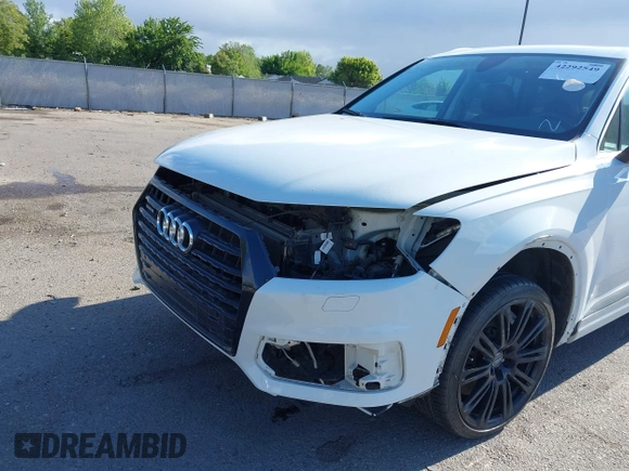 2017 Audi Q7 Premium with VIN WA1AAAF76HD019257, listed as a IAAI auction lot 42292549 with 55,067 mi miles and . Bid and sale history available at DreamBid. Image 6.