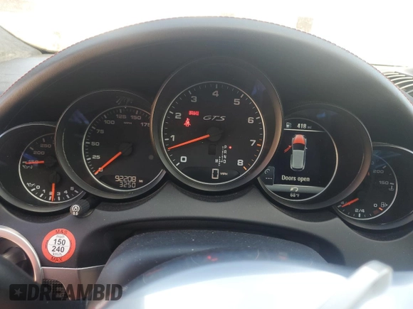 2016 Porsche Cayenne GTS with VIN WP1AD2A27GLA75810, listed as a Copart auction lot 49773295 with 92,208 mi miles and Salvage title. Bid and sale history available at DreamBid. Image 9.