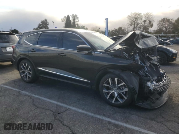2022 Acura MDX w/Technology Package with VIN 5J8YE1H4XNL037095, listed as a Copart auction lot 87063034 with 27,061 mi miles and Salvage Title. Bid and sale history available at carsss.com. Image 4.