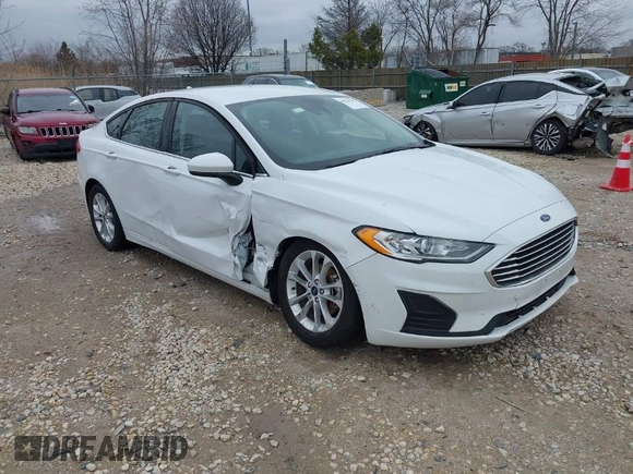 2019 Ford Fusion SE with VIN 3FA6P0H74KR278299, listed as a IAAI auction lot 41929565 with 53,425 mi miles. Bid and sale history available at carsss.com. Image 1.