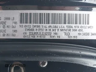 2018 Ram 2500 Big Horn with VIN 3C6UR5MJ5JG162332, listed as a IAAI auction lot 42002877 with 66,251 mi miles and . Bid and sale history available at DreamBid. Image 9.