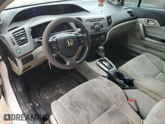 2012 Honda Civic Cpe LX with VIN 2HGFG3B53CH504351, listed as a Copart auction lot 72814614 with 230,903 mi miles and Salvage Title. Bid and sale history available at carsss.com. Image 8.