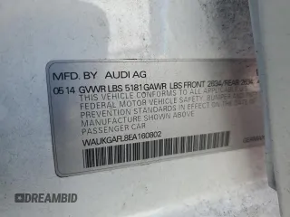 2014 Audi S4 Prestige with VIN WAUKGAFL8EA160802, listed as a Copart auction lot 48979685 with 85,461 mi miles and Salvage Title. Bid and sale history available at carsss.com. Image 12.