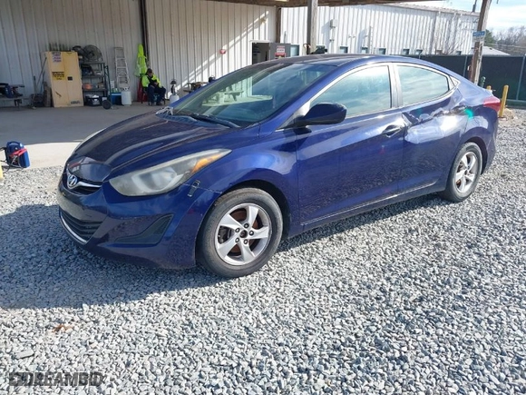 2014 Hyundai Elantra Limited with VIN 5NPDH4AE3EH478872, listed as a IAAI auction lot 41654207 with 1 mi miles. Bid and sale history available at carsss.com. Image 2.