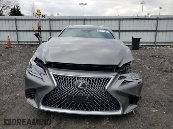 2018 Lexus LS 500 with VIN JTHC51FF7J5003545, listed as a Copart auction lot 43727705 with Not provided miles and Salvage title. Bid and sale history available at DreamBid. Image 5.