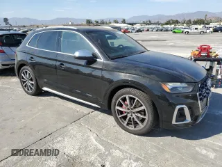 2021 Audi SQ5 Premium Plus with VIN WA1B4AFY6M2007961, listed as a Copart auction lot 64524764 with 23,822 mi miles and Salvage Title. Bid and sale history available at DreamBid. Image 4.