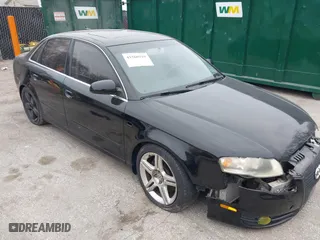 2007 Audi A4 2.0T with VIN WAUAF78E27A217949, listed as a IAAI auction lot 41560919 with 89,777 mi miles. Bid and sale history available at carsss.com. Image 1.