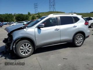 2017 Nissan Rogue SV with VIN KNMAT2MV4HP588324, listed as a Copart auction lot 61448755 with 43,596 mi miles and Salvage title. Bid and sale history available at DreamBid. Image 1.