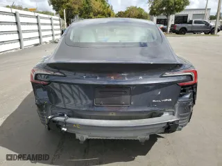 2024 Tesla Model 3 Long Range with VIN 5YJ3E1EB8RF868583, listed as a Copart auction lot 44813275 with 6,805 mi miles and Salvage Title. Bid and sale history available at carsss.com. Image 6.