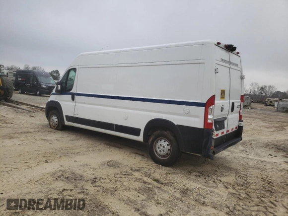 2023 Ram ProMaster Cargo with VIN 3C6MRVHG5PE574334, listed as a Copart auction lot 46721965 with 17,584 mi miles and Clean Title. Bid and sale history available at carsss.com. Image 2.