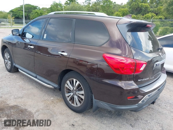 2019 Nissan Pathfinder SL z VIN 5N1DR2MN3KC581063, wystawiony jako IAAI lot #42311710 z przebiegiem 142 252 mil mil oraz . Historia ofert i sprzedaży dostępna na DreamBid. Obrazek 3.