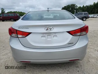 2012 Hyundai Elantra Limited with VIN KMHDH4AE7CU448322, listed as a Copart auction lot 62540055 with 122,623 mi miles and Salvage title. Bid and sale history available at DreamBid. Image 6.
