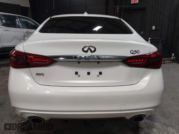 2020 Infiniti Q50 Luxe with VIN JN1EV7AR4LM251732, listed as a IAAI auction lot 41482077 with 12,799 mi miles and . Bid and sale history available at DreamBid. Image 16.