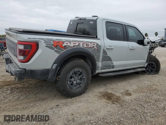 2023 Ford F-150 Raptor with VIN 1FTFW1RJ4PFC80622, listed as a Copart auction lot 45132825 with 12,903 mi miles and Salvage Title. Bid and sale history available at DreamBid. Image 3.