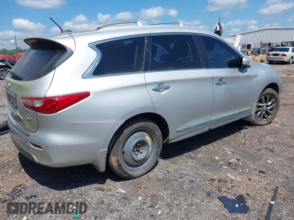 2013 Infiniti JX35 с VIN 5N1AL0MM4DC332435, выставлен на аукционе IAAI как лот 42256294 с пробегом 164 191 миль миль и . История ставок и продаж доступна на DreamBid. Изображение 4.