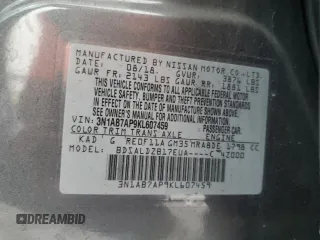 2019 Nissan Sentra SV with VIN 3N1AB7AP9KL607459, listed as a Copart auction lot 52867575 with 58,286 mi miles and Non Repairable. Bid and sale history available at carsss.com. Image 12.