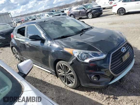 2016 Hyundai Veloster Turbo with VIN KMHTC6AE3GU264278, listed as a Copart auction lot 49557415 with Not provided miles and Clean title. Bid and sale history available at DreamBid. Image 4.