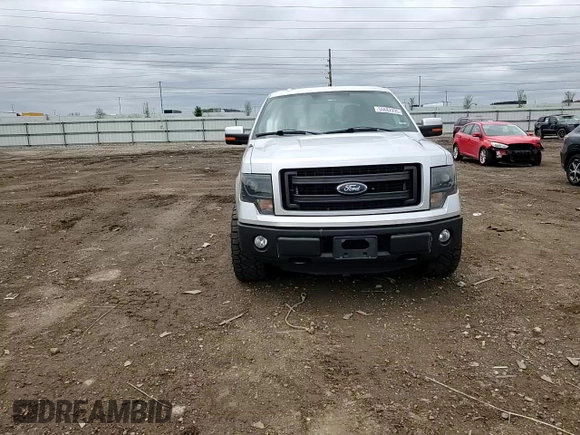 2014 Ford F-150 XL with VIN 1FTFW1EF4EKG43877, listed as a Copart auction lot 55682295 with 166,229 mi miles and Salvage title. Bid and sale history available at DreamBid. Image 13.