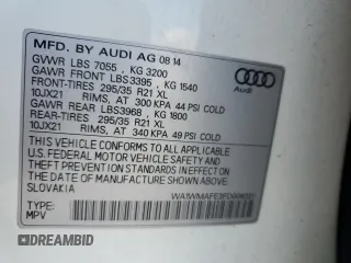 2015 Audi Q7 3.0L TDI Prestige with VIN WA1WMAFE3FD006331, listed as a Copart auction lot 78761804 with 162,798 mi miles and Salvage Title. Bid and sale history available at carsss.com. Image 13.