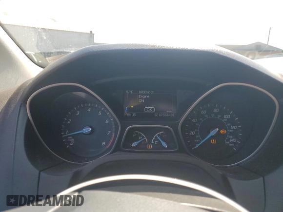 2014 Ford Focus Titanium with VIN 1FADP3N27EL251229, listed as a Copart auction lot 62201195 with 75,534 mi miles and Salvage title. Bid and sale history available at DreamBid. Image 9.