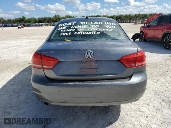 2014 Volkswagen Passat S w/Nav with VIN 1VWAP7A31EC012372, listed as a Copart auction lot 80479564 with 0 mi miles and Salvage Title. Bid and sale history available at carsss.com. Image 6.