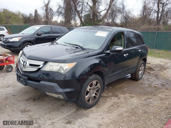 2009 Acura MDX Tech Pkg with VIN 2HNYD28649H505165, listed as a IAAI auction lot 41956746 with 193,327 mi miles. Bid and sale history available at carsss.com. Image 2.