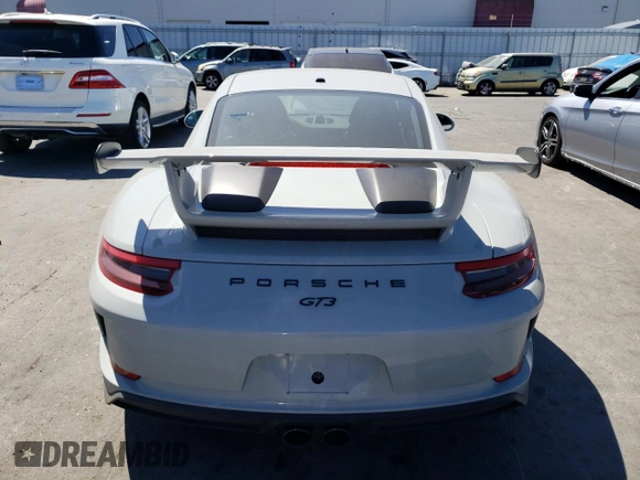 2018 Porsche 911 GT3 with VIN WP0AC2A95JS177170, listed as a Copart auction lot 60147504 with 7,925 mi miles and Clean Title. Bid and sale history available at DreamBid. Image 6.