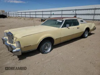 1974 Lincoln Continental with VIN 4Y89A889444, listed as a Copart auction lot 63290635 with 4,439 mi miles and Clean title. Bid and sale history available at DreamBid. Image 1.